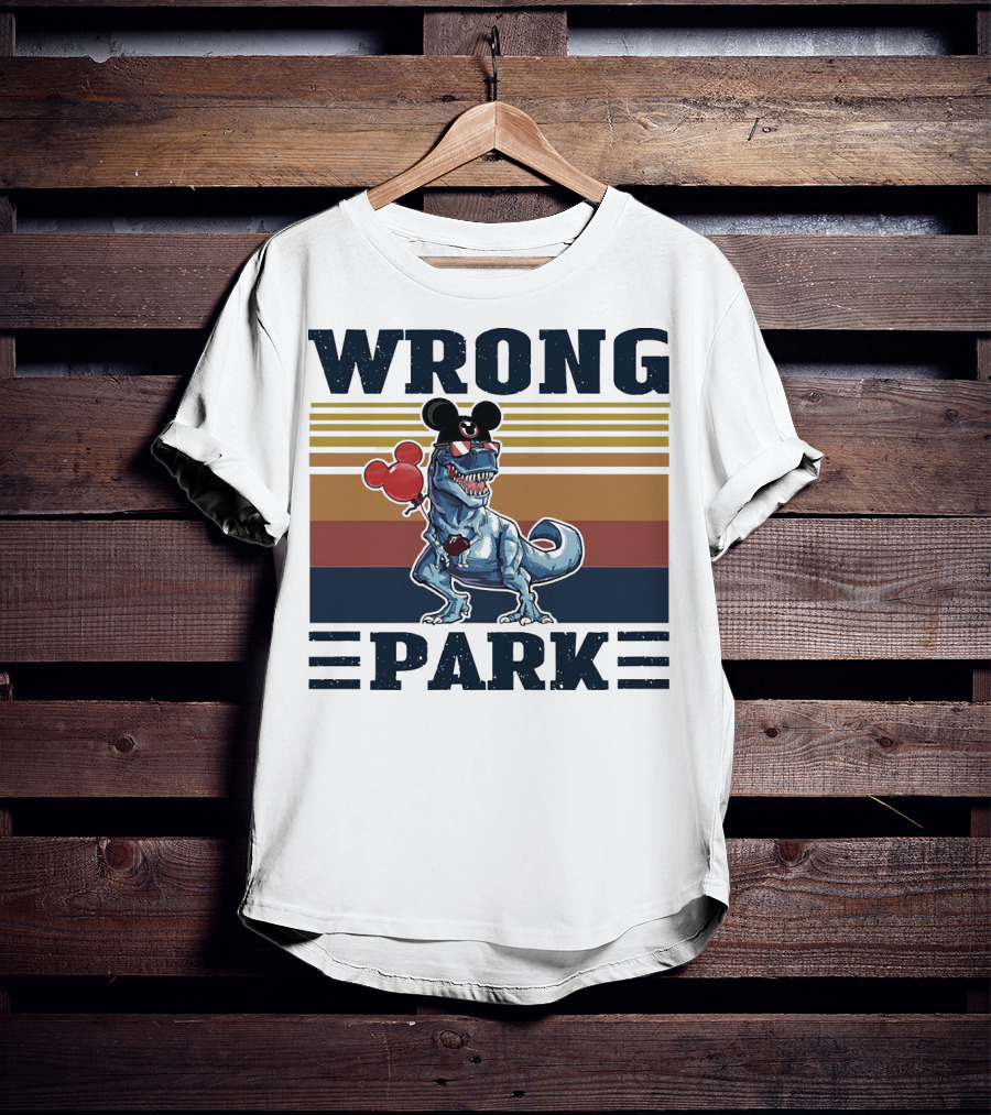 Wrong Park Dinosaur Rex Mickey Balloon T-Shirt