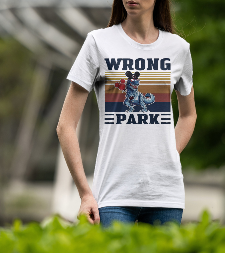 Wrong Park Dinosaur Rex Mickey Balloon T-Shirt