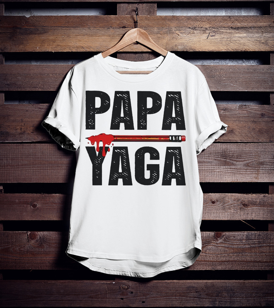 Pencil Papa Yaga Blood Dripping Text T-Shirt