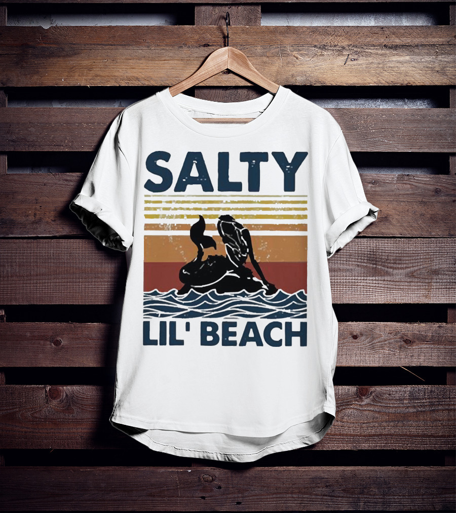 Salty Lil’ Beach Mermaid Vintage Wave T-Shirt