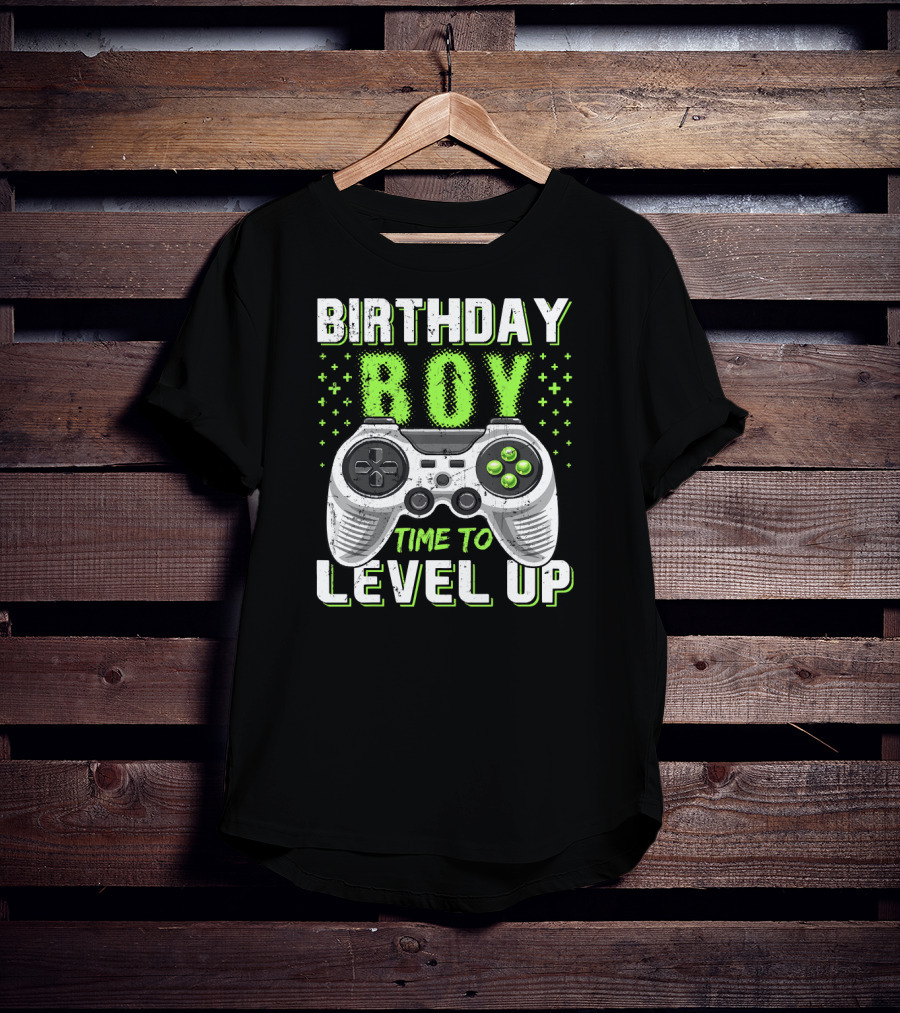 Birthday Boy Time To Level Up Video Game Controller T-Shirt