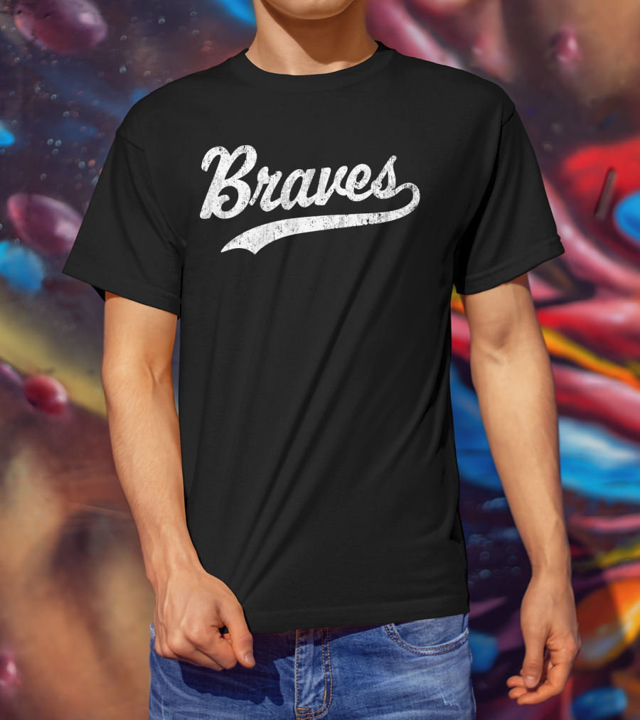 Braves Vintage Sports Script T-Shirt