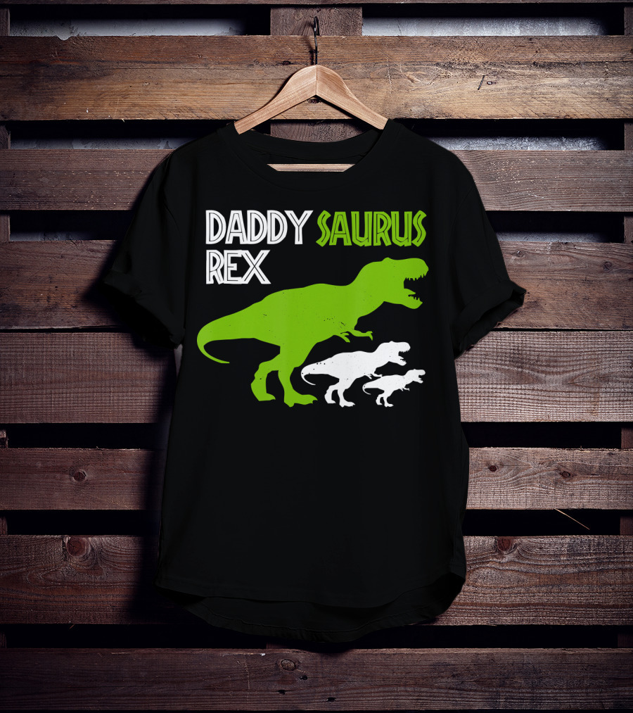 Daddysaurus Rex Funny Father's Day Dinosaur T-Shirt