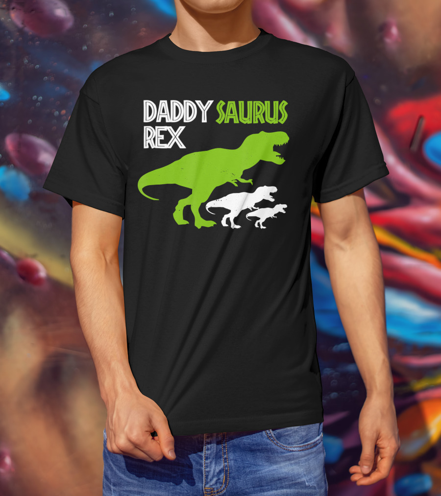 Daddysaurus Rex Funny Father's Day Dinosaur T-Shirt