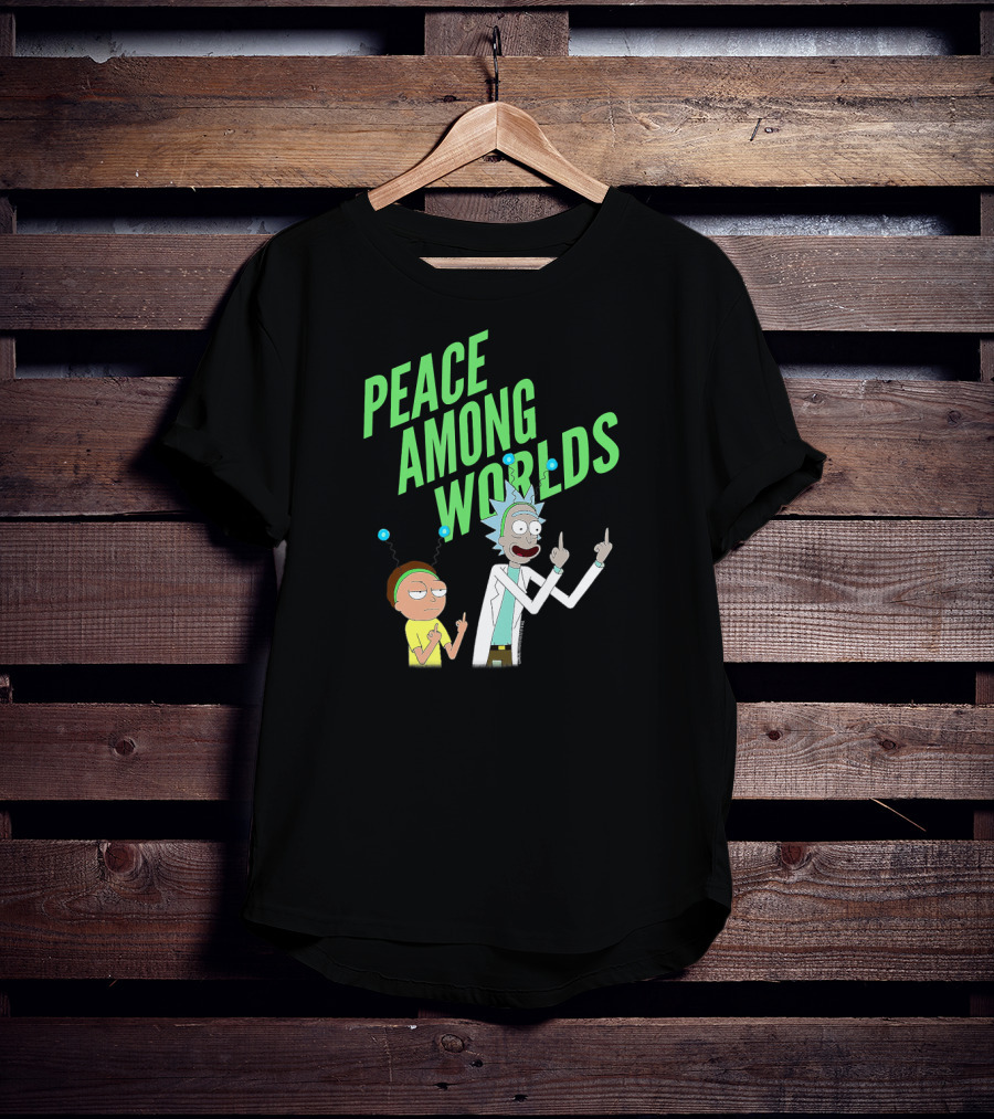 Peace Among Worlds Rick And Morty Portal T-Shirt