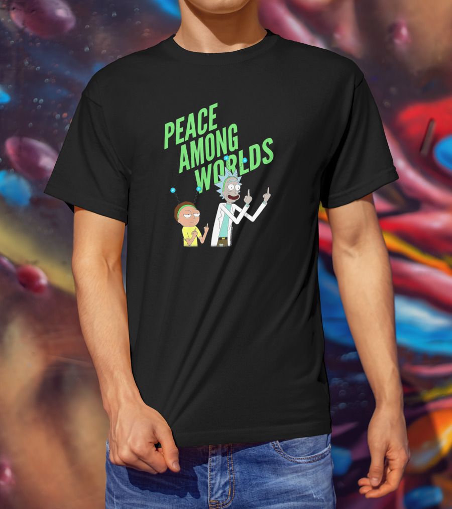 Peace Among Worlds Rick And Morty Portal T-Shirt
