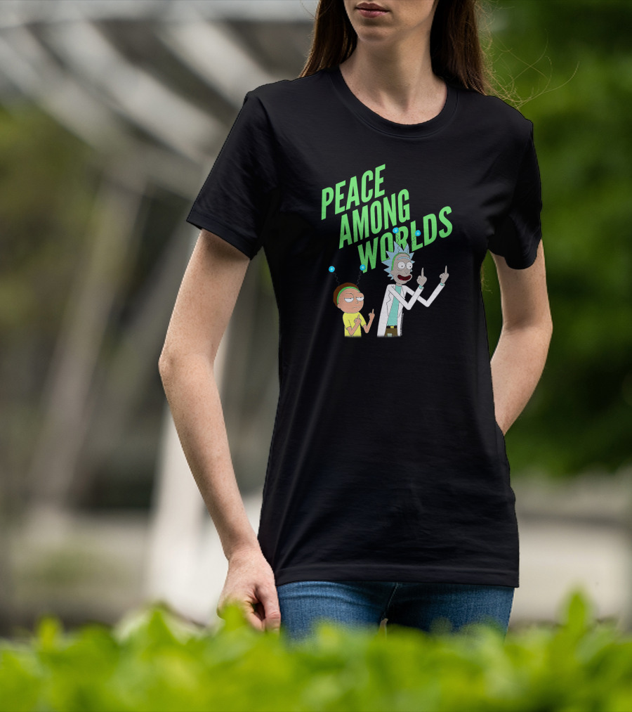 Peace Among Worlds Rick And Morty Portal T-Shirt