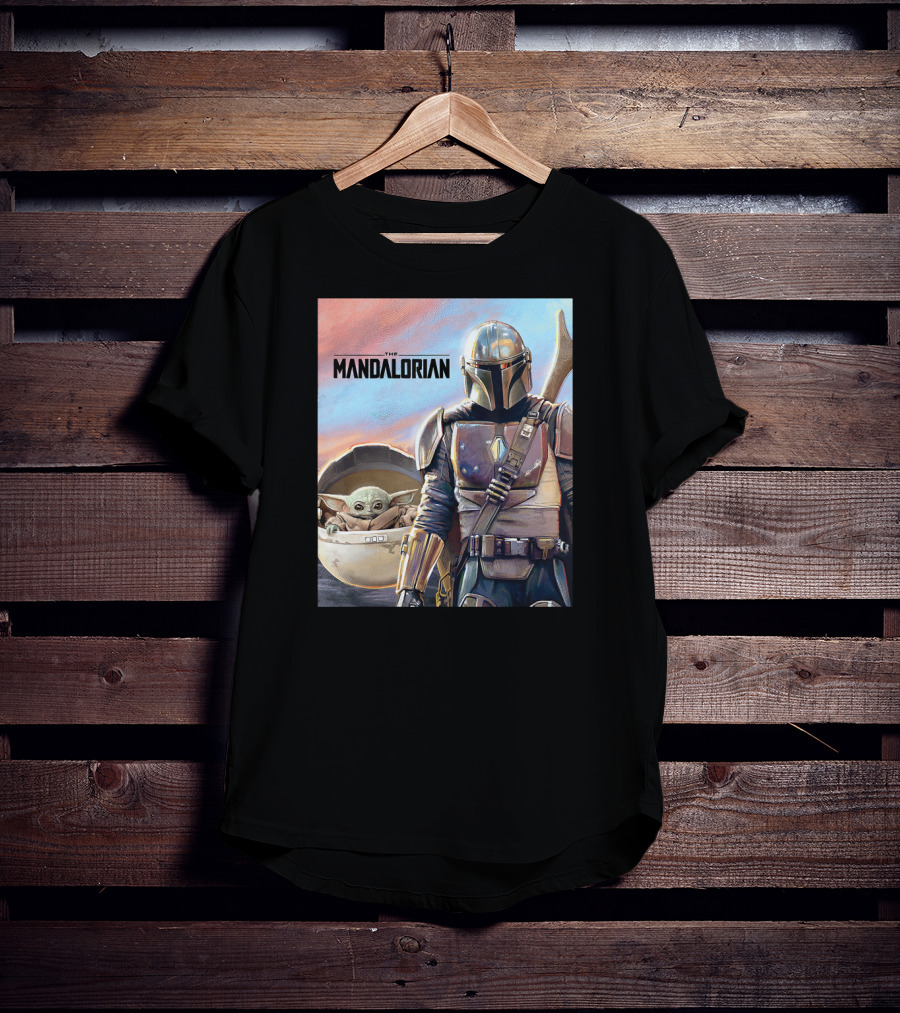 The Mandalorian Star Wars The Child Painting Scene T-Shirt