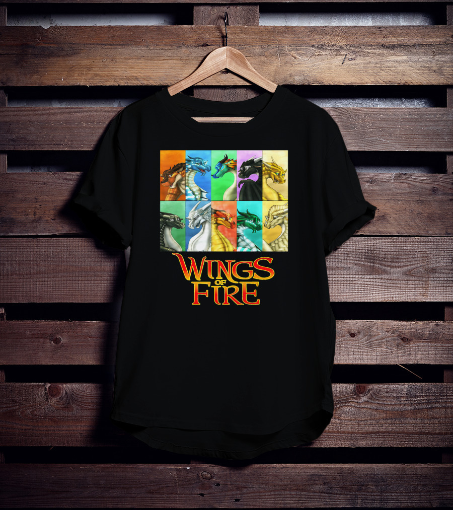 Wings Of Fire Nine Dragonets Colorful Panel T-Shirt