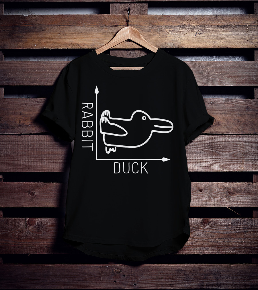 Wittgenstein Rabbit Duck Optical Illusion Philosopher Diagram T-Shirt
