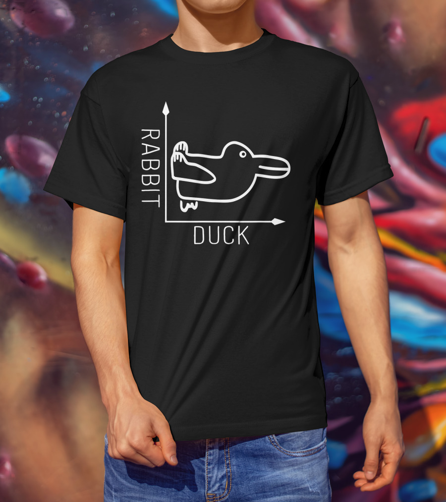 Wittgenstein Rabbit Duck Optical Illusion Philosopher Diagram T-Shirt