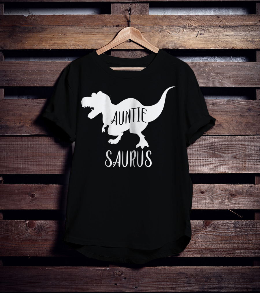 Auntie Saurus Dinosaur Family Matching Aunt T-Shirt