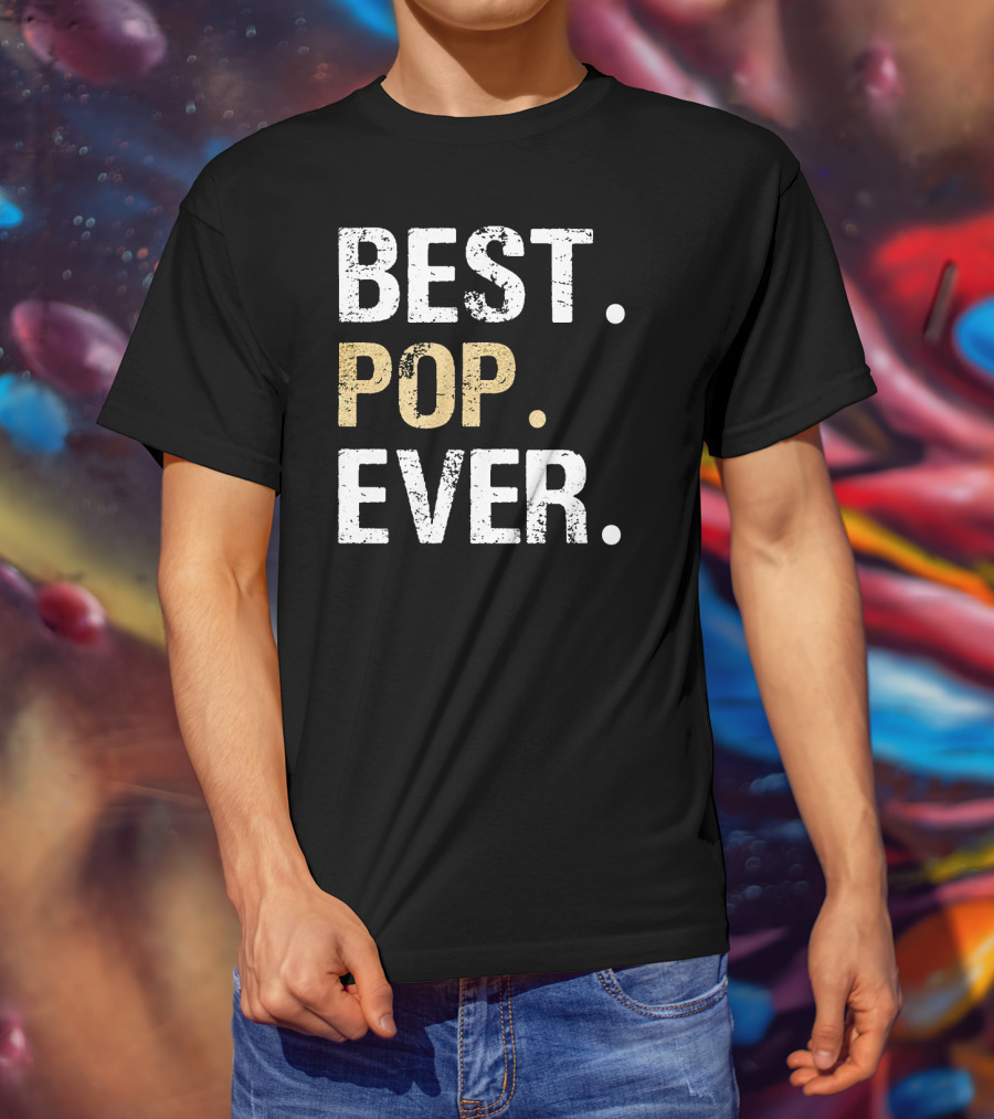 Mens Granddaughter Grandson Grandkids Best Pop Ever T-Shirt