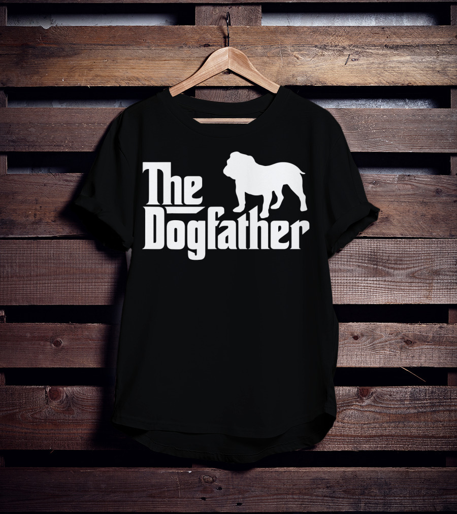 The Dogfather English Bulldog Dad Mens T-Shirt