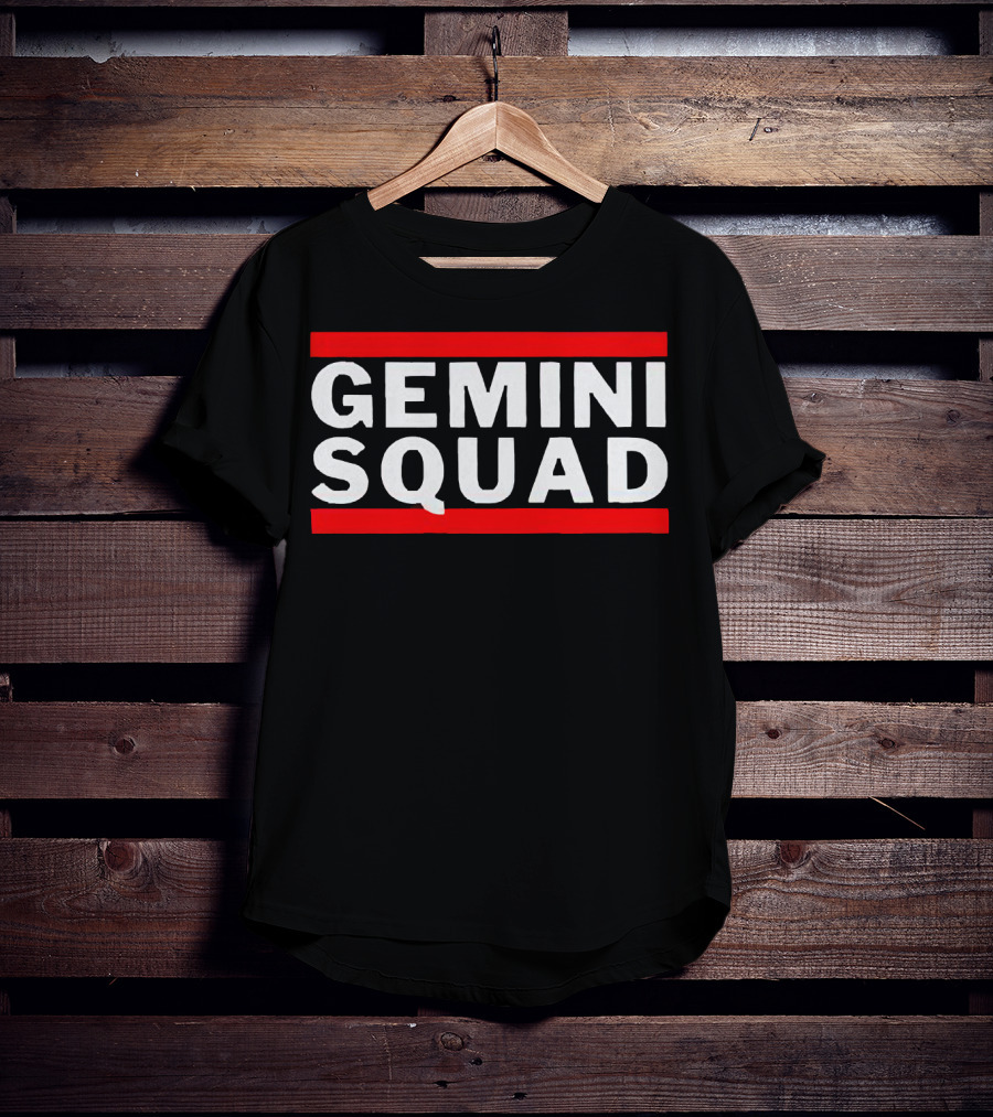 GEMINI SQUAD Bold Red Accent T-Shirt