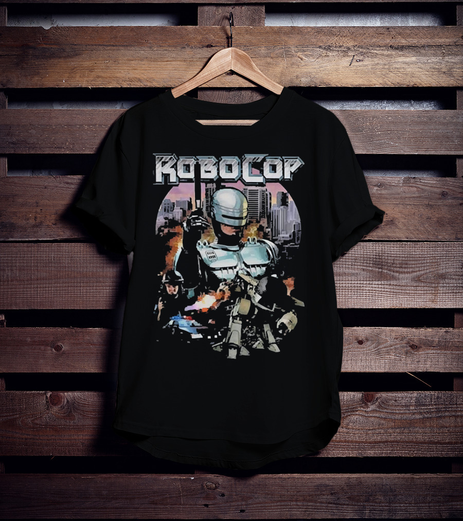 Robocop Explosive Urban Justice Scene T-Shirt