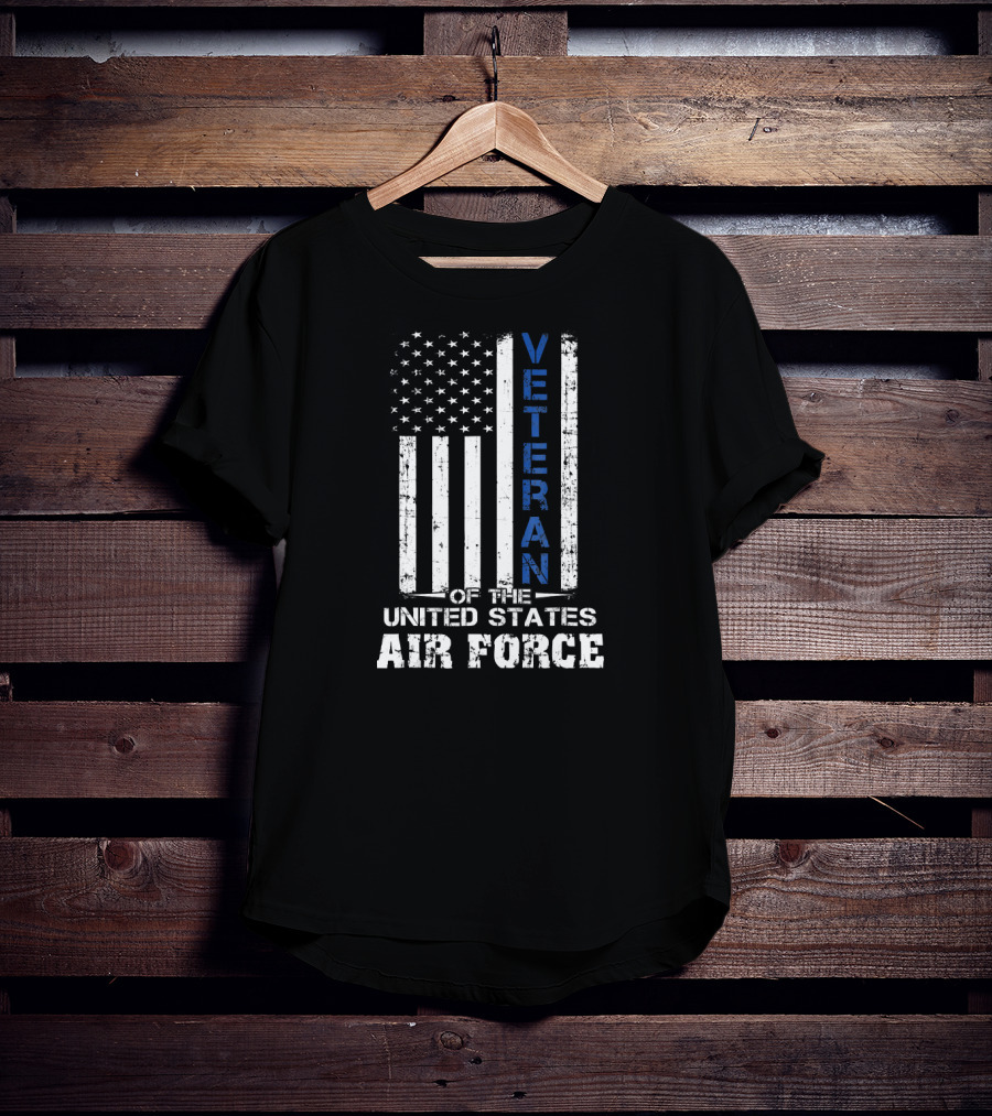 Veteran Of The United States Air Force USAF American Flag T-Shirt