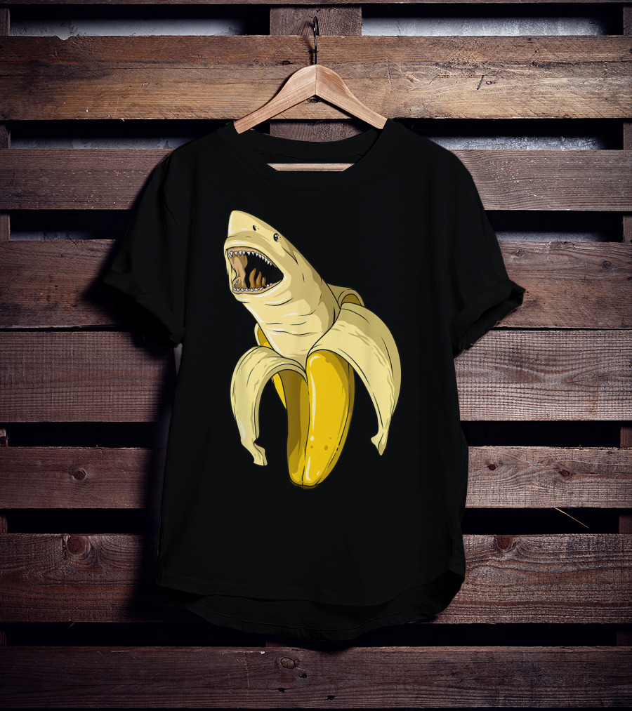 Banana Shark Banana Themed Shark Themed Party Banana Shark T-Shirt
