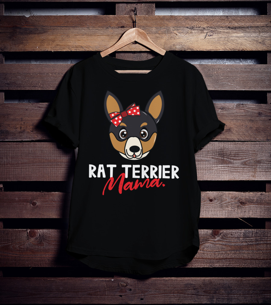 Rat Terrier Mama With Bow T-Shirt