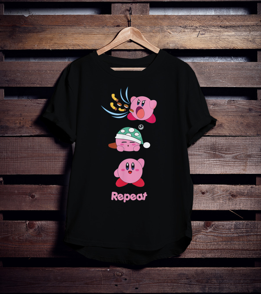 Kirby Eat Sleep Conquer Repeat T-Shirt