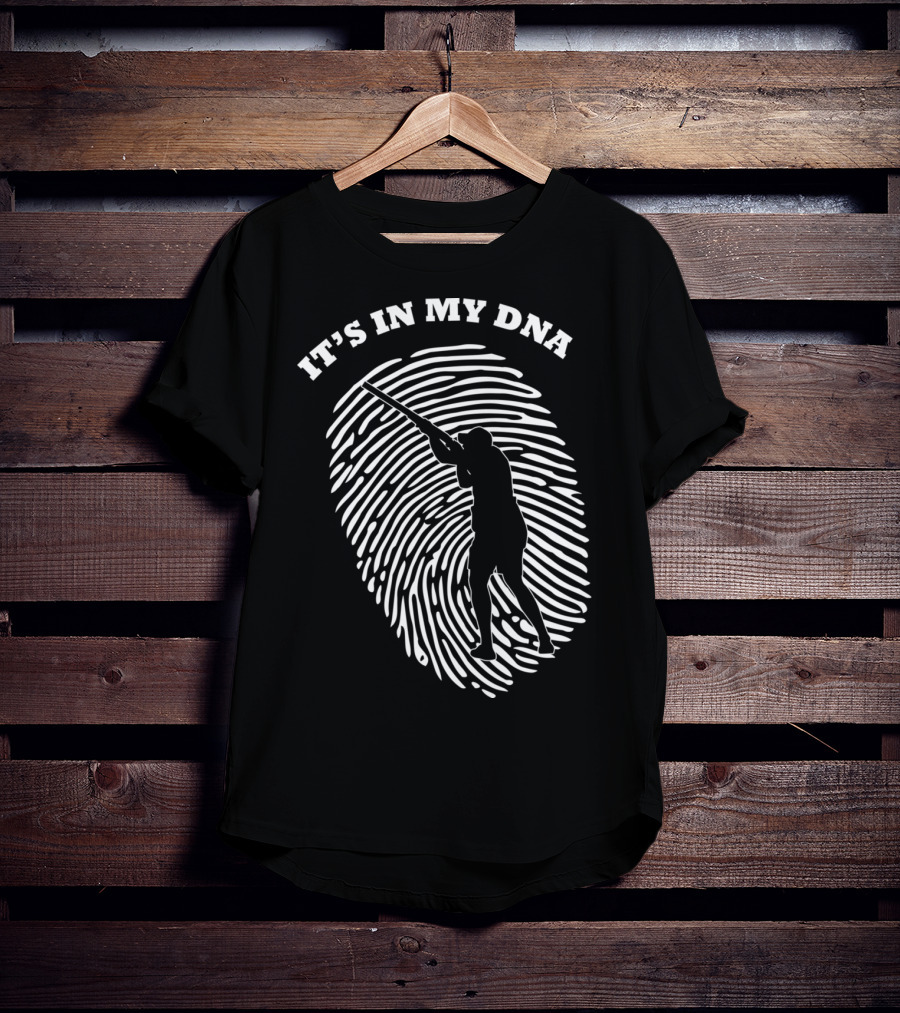 It's In My DNA Skeet Shooting Shooter Fingerprint T-Shirt