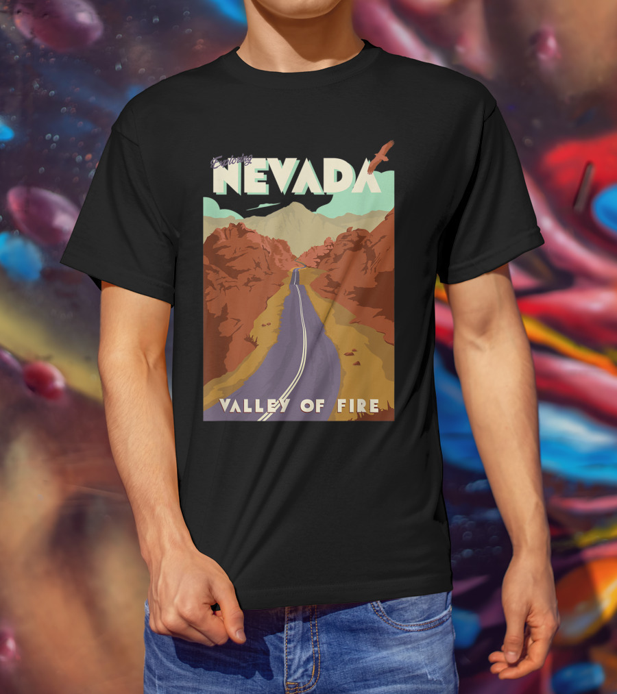 Entering Nevada Valley Of Fire Scenic Road Adventure T-Shirt