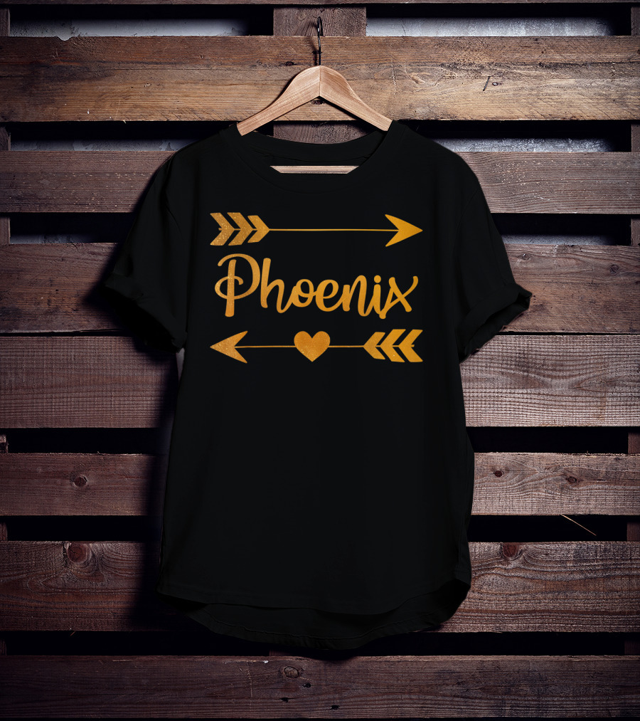 Phoenix Az Arizona Heart And Arrow City Home Roots Usa T-Shirt