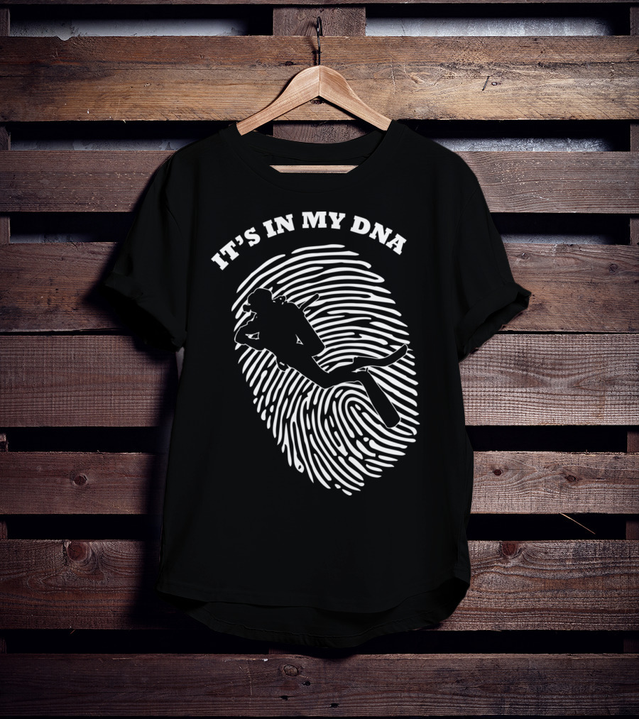 It's In My Dna Scuba Diving Diver Fingerprint T-Shirt