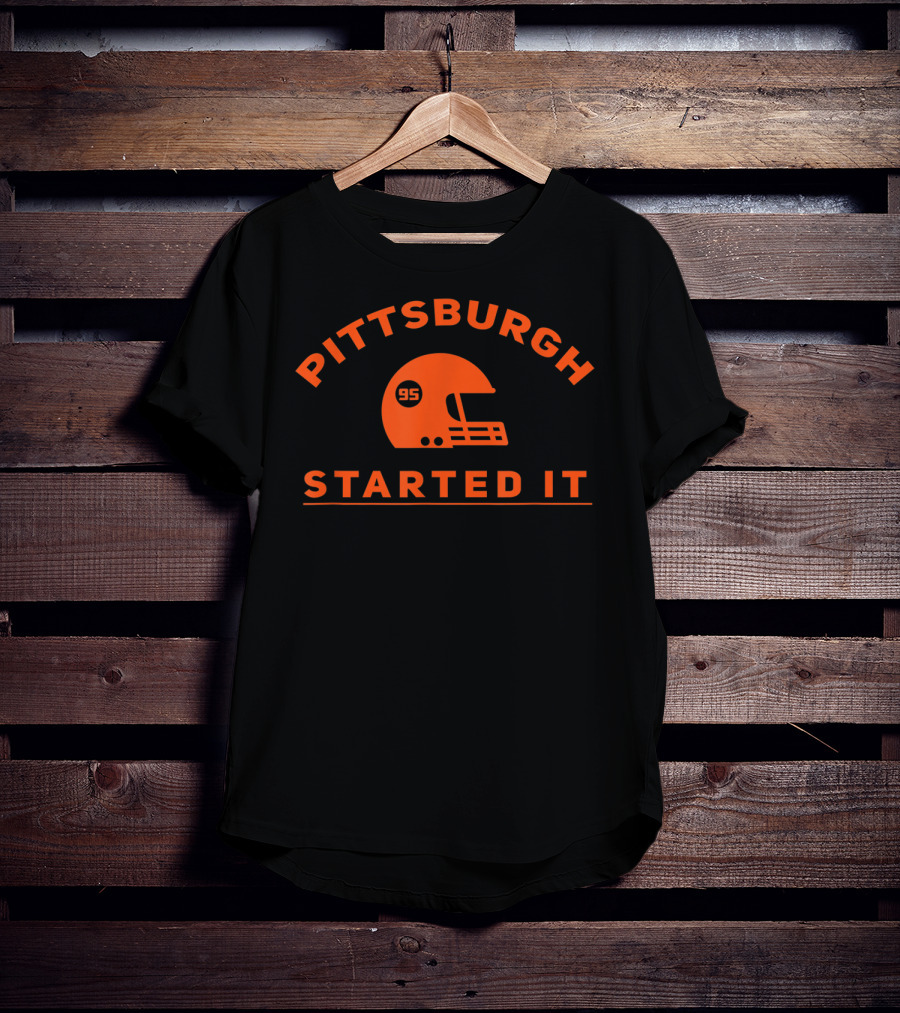 Pittsburgh Started It Helmet 95 T-Shirt