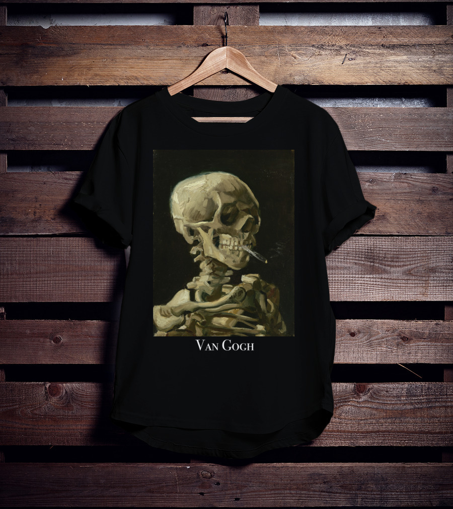 Rockstar Van Gogh Skull Smoking Art Collection T-Shirt