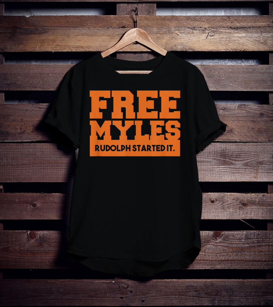 Free Myles Rudolph Started It T-Shirt