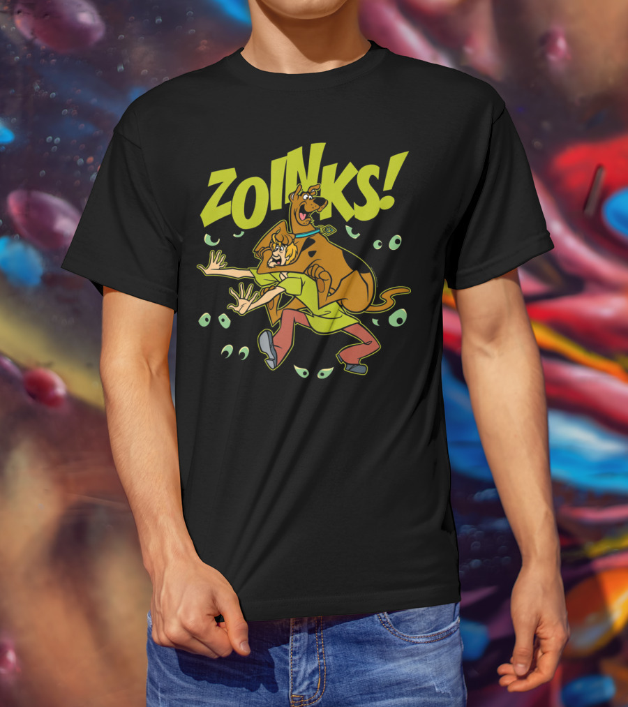 Zoinks Scooby-Doo And Shaggy Scared Eyes T-Shirt