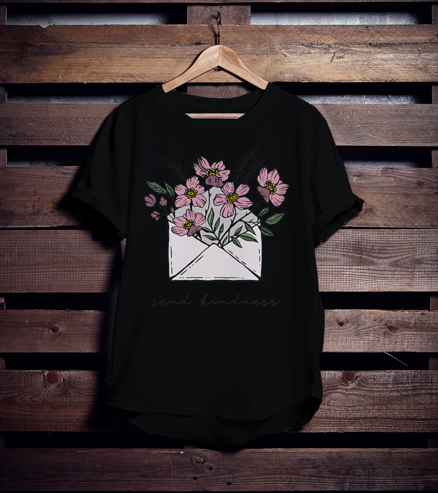 Send Kindness Envelope With Vintage Floral T-Shirt