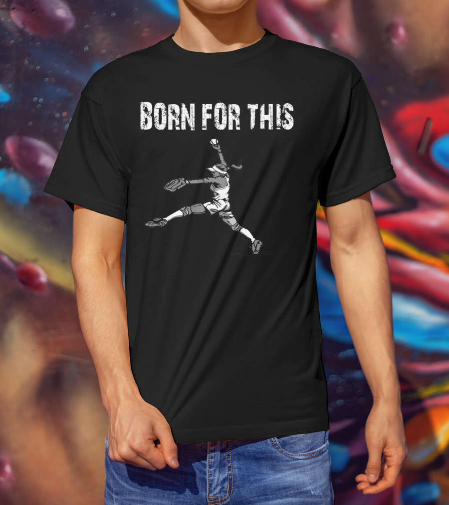 Born For This Softball Pitcher Girls T-Shirt