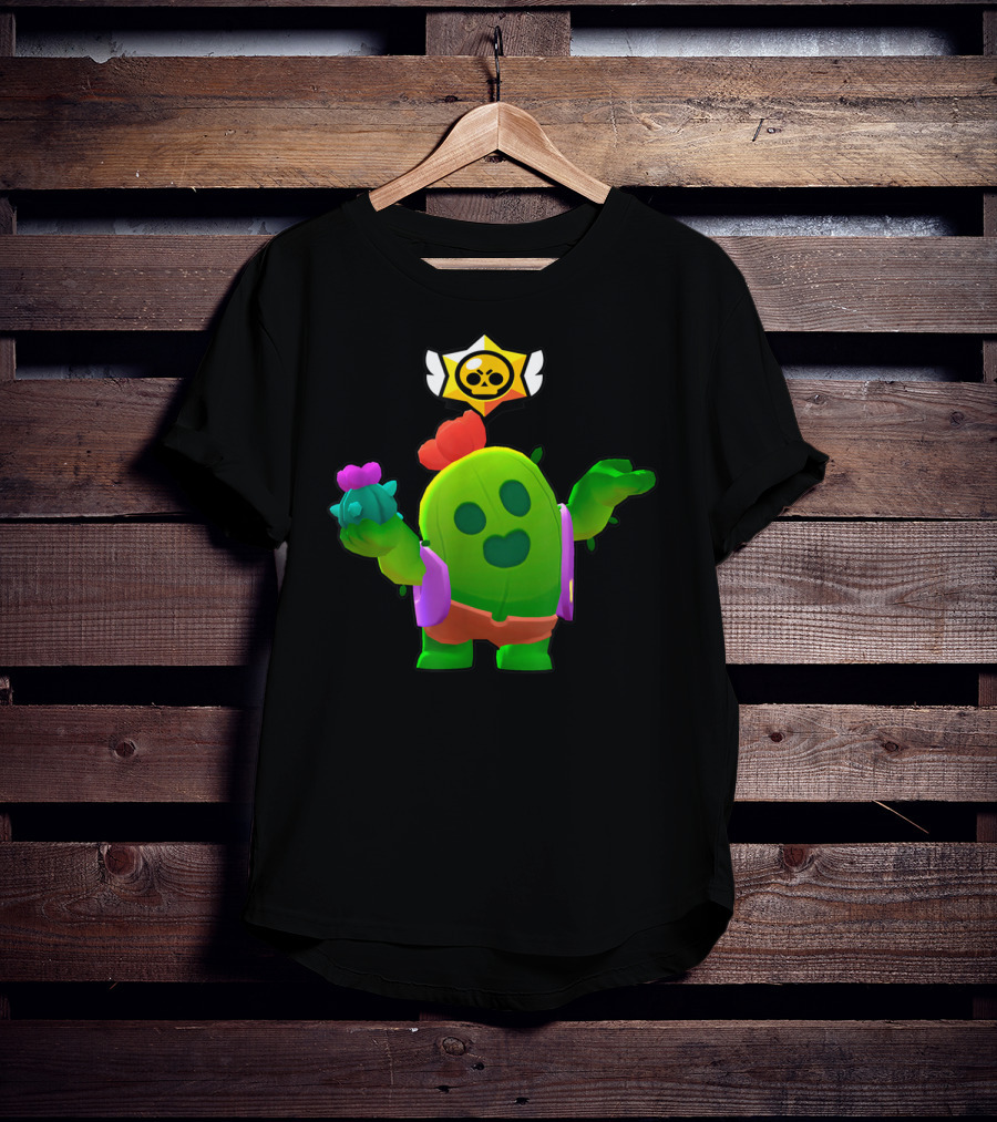 Spike Star Power Brawl Cactus Character T-Shirt