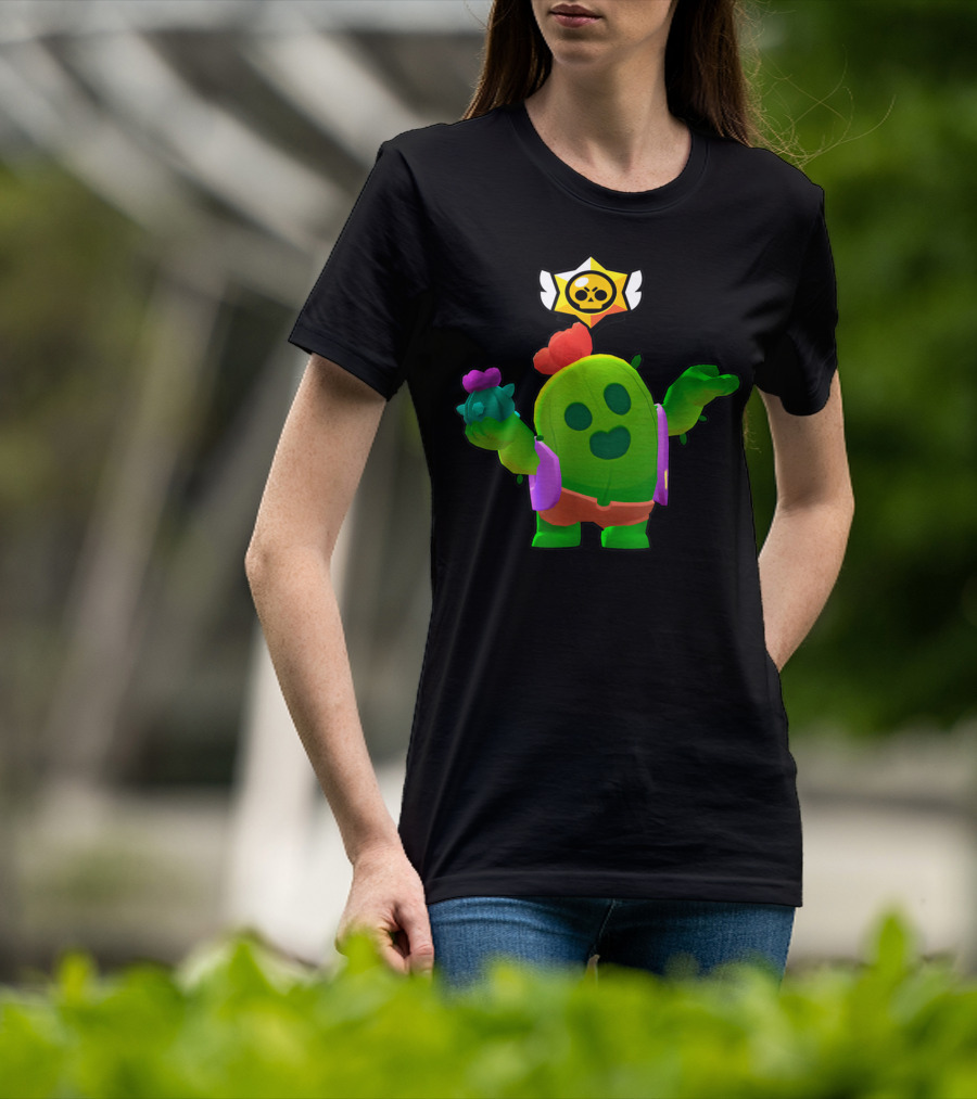 Spike Star Power Brawl Cactus Character T-Shirt