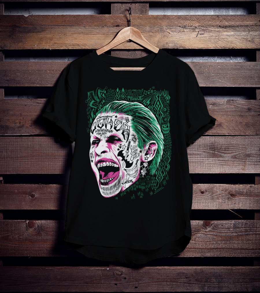 Suicide Squad Joker Damaged Clown Prince Gang Only Child Hahahaha T-Shirt