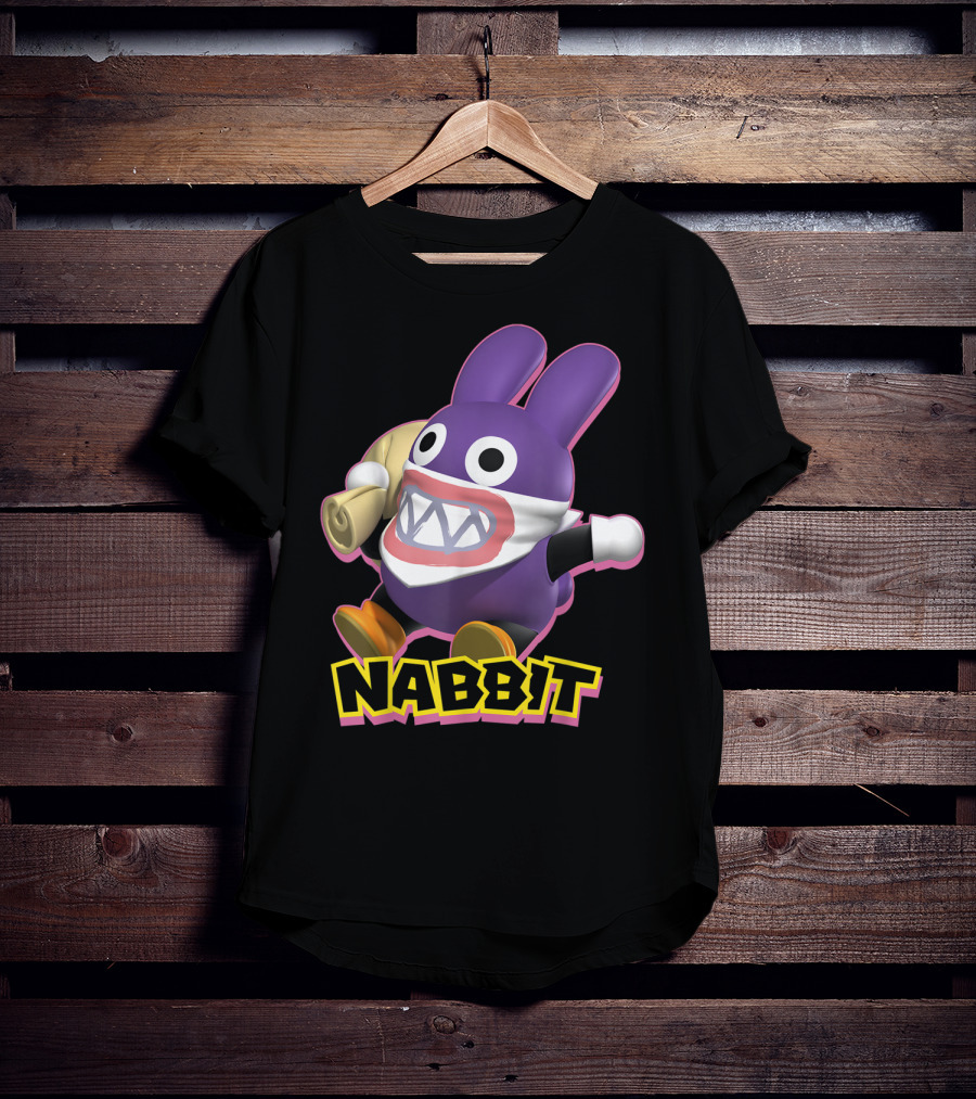 Nabbit Super Mario Action Character With Bandana And Sack T-Shirt