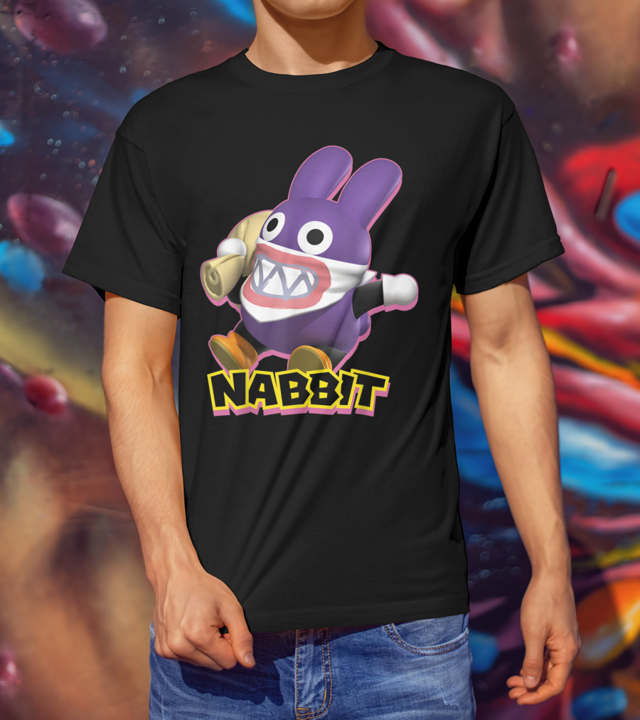 Nabbit Super Mario Action Character With Bandana And Sack T-Shirt