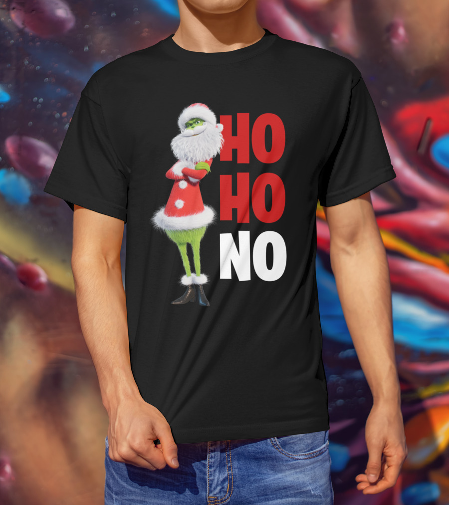The Grinch Ho Ho No Christmas Santa Suit T-Shirt