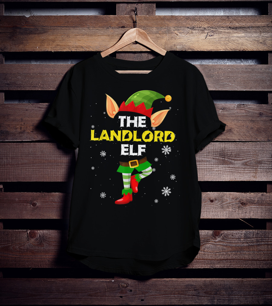 The Landlord Elf Snowy Christmas Humor T-Shirt