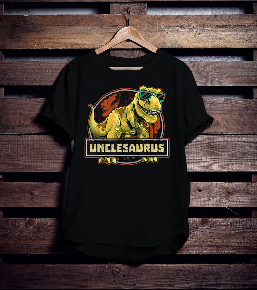 Unclesaurus Rex Dinosaur With Sunglasses T-Shirt