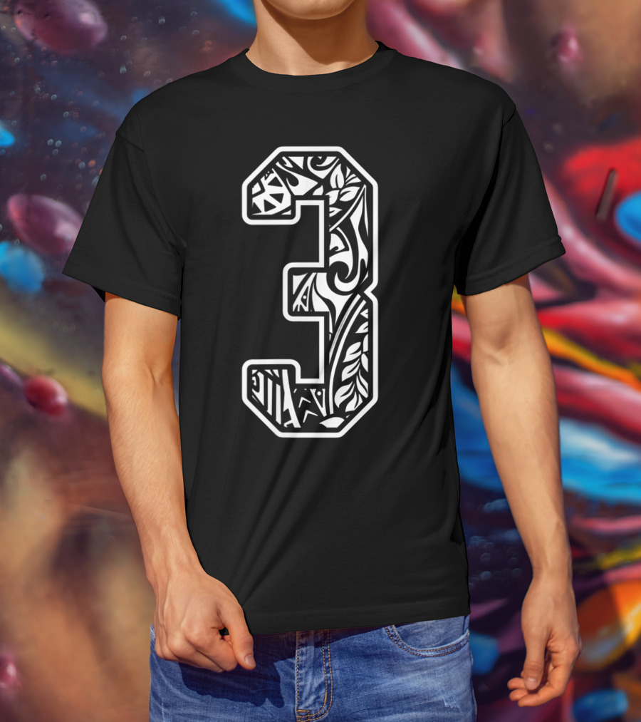Polynesian Tattoo Number 3 Sports Fan Small T-Shirt
