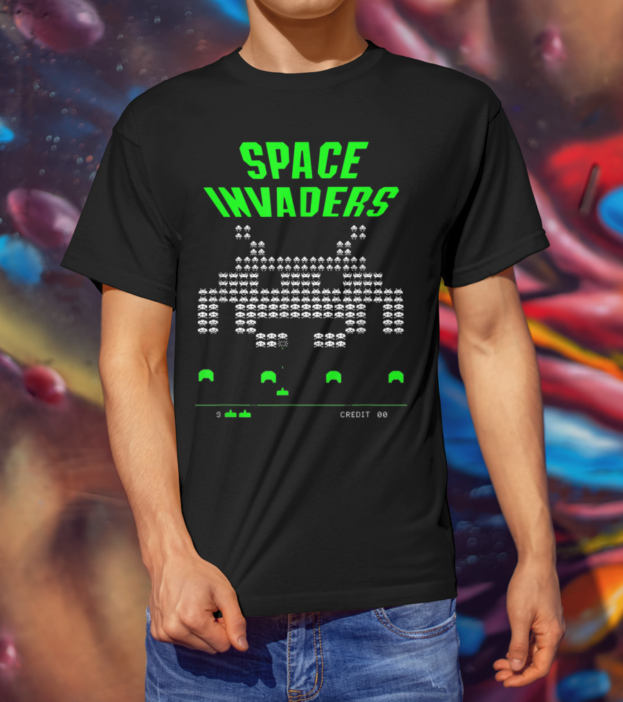 Space Invaders Video Game Over Arcade Classic T-Shirt