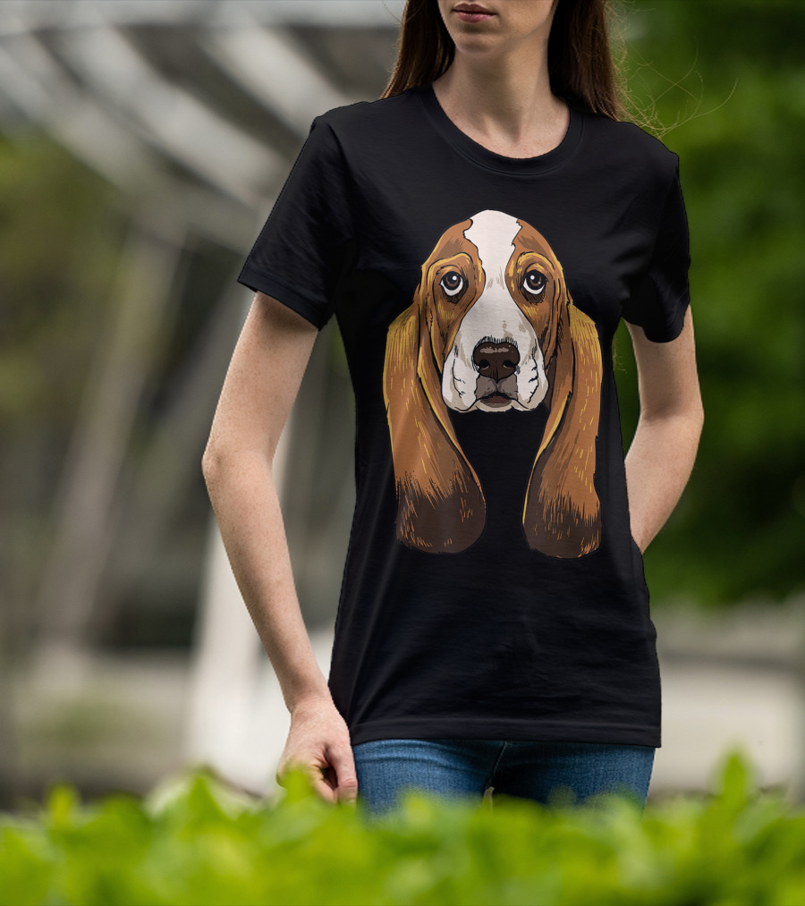 Basset Hound Breed Lover Basset Hound Face T-Shirt