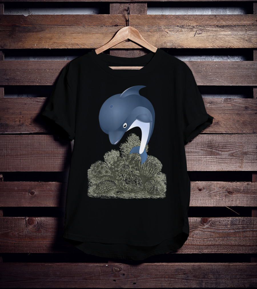 Blue Dolphin Sea Panda Activist Coral T-Shirt