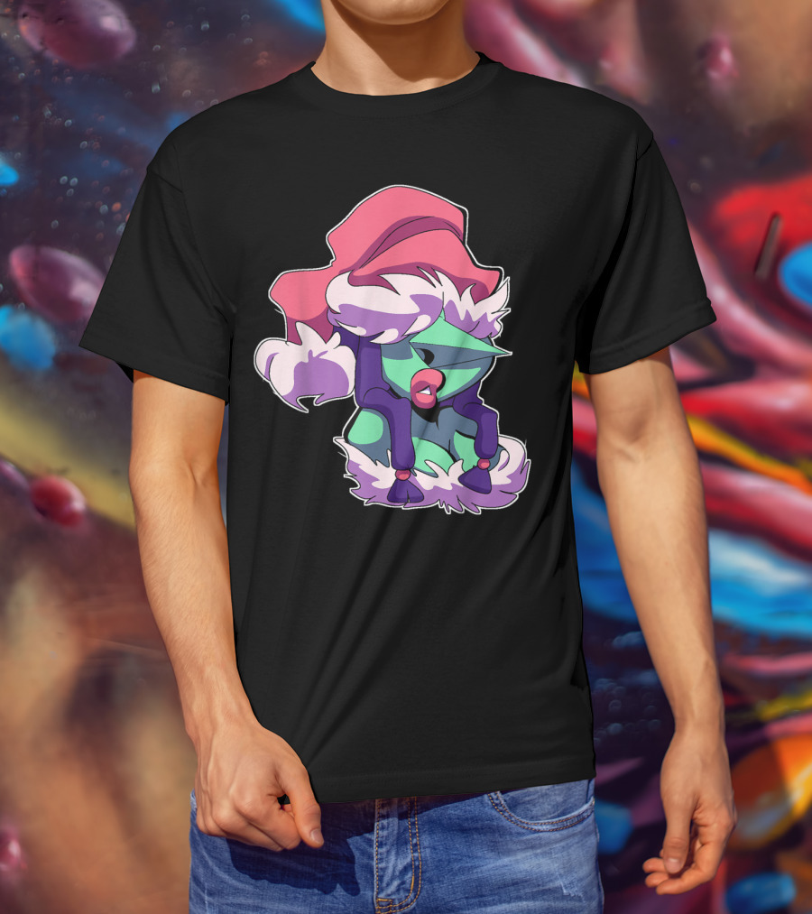 Christmas Is Coming Character In Festive Purple Santa T-Shirt