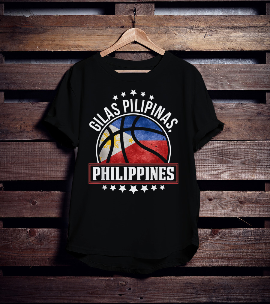 Gilas Pilipinas Philippines Flag Basketball Team T-Shirt