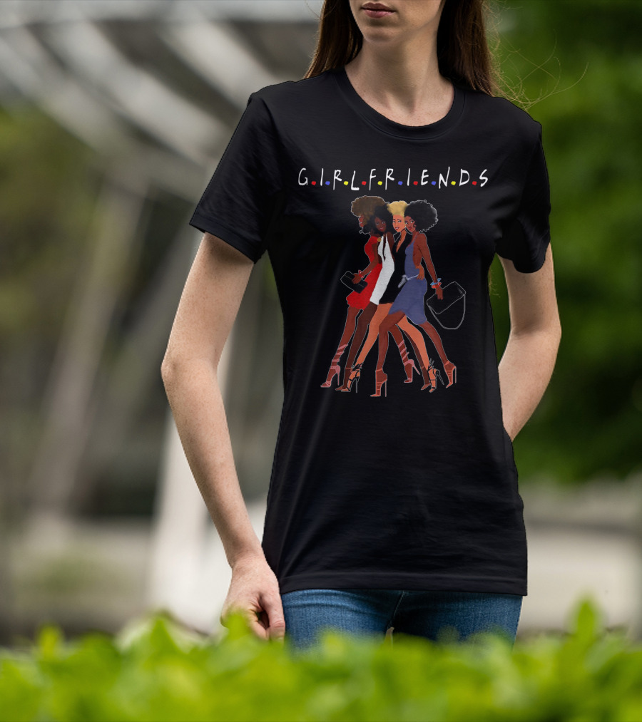 GIRLFRIENDS Cute Natural Hair Black Queen Friend T-Shirt
