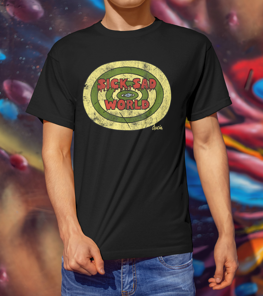 Daria Sick Sad World Eye Drippy Text T-Shirt